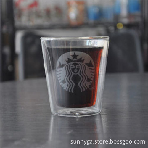 New Double Wall Glasses with 200ml Capacity, Customized Sizes Welcomed